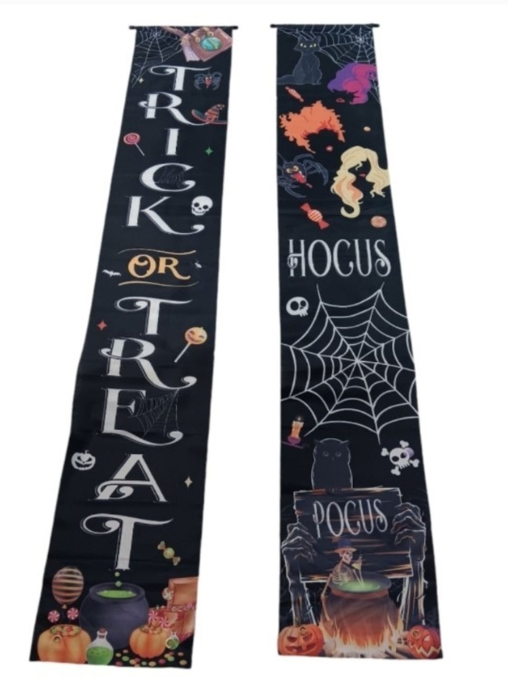 NWOT Hocus Pocus Trick Or Treat Halloween Porch Banner Sanderson Sisters 12"X72"